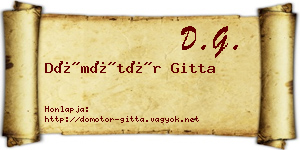 Dömötör Gitta névjegykártya