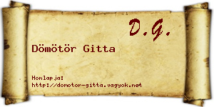 Dömötör Gitta névjegykártya